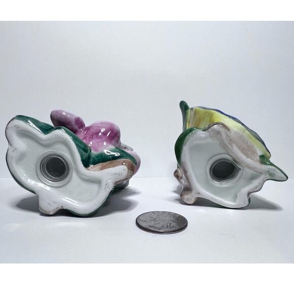 Portmeirion Botanic Garden Butterflies Salt & Pepper Shakers - Vintage Porcelain - Picture 8 of 9